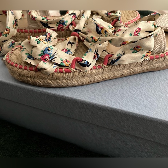 Authentic Prada Floral wrap espradilles size 6 - Picture 5 of 8